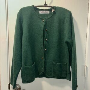 Karen Scott Forest Green Cardigan Sweater